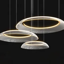 Graduated circle chandelier